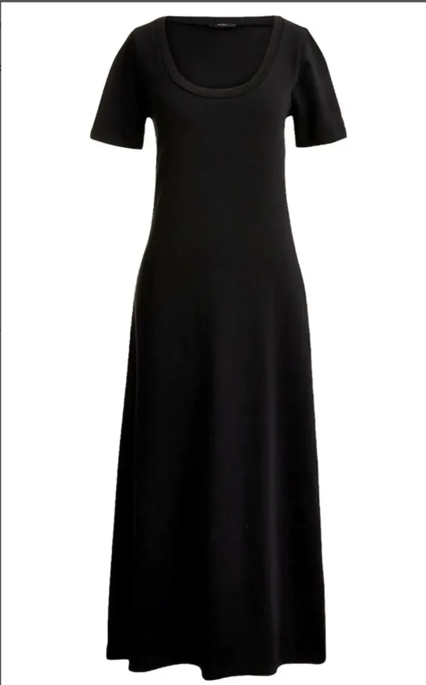 J. CREW NWT Knit Midi Dress in Black BG215 // XS